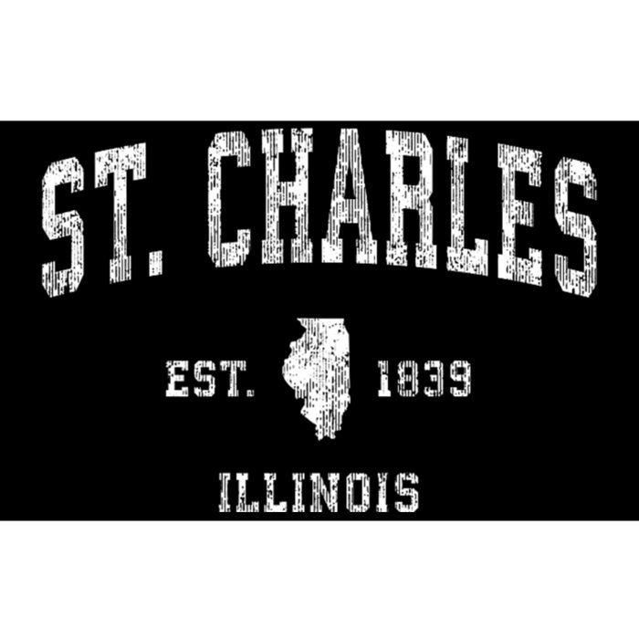 St. Charles Illinois Il Vintage Athletic Sports Bumper Sticker