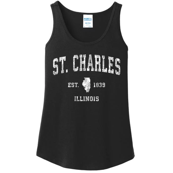 St. Charles Illinois Il Vintage Athletic Sports Ladies Essential Tank