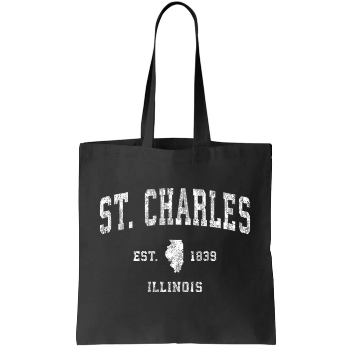 St. Charles Illinois Il Vintage Athletic Sports Tote Bag