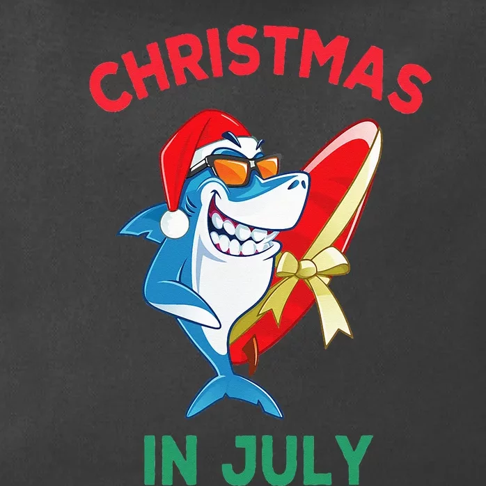 Shark Christmas In July Summer Vacation Beach Zip Tote Bag