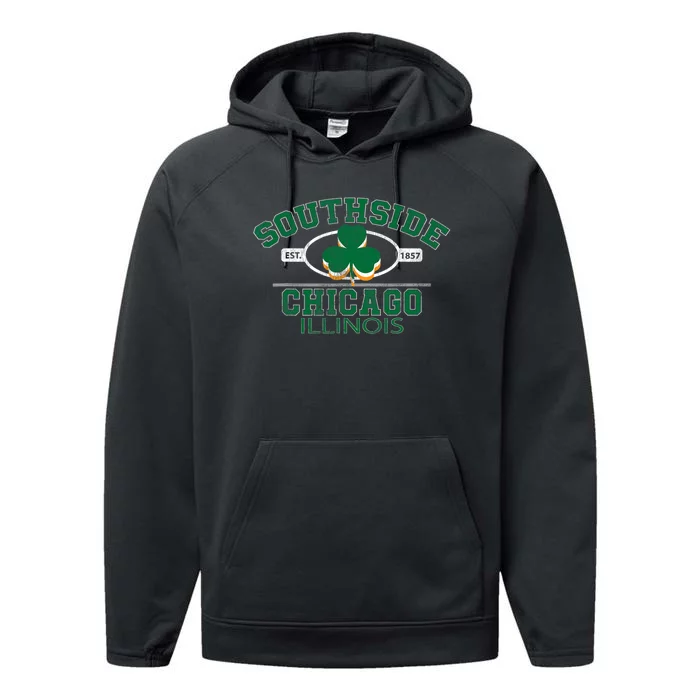 Southside Chicago Irish ShirtChirishSt. Patricks Day Performance Fleece Hoodie