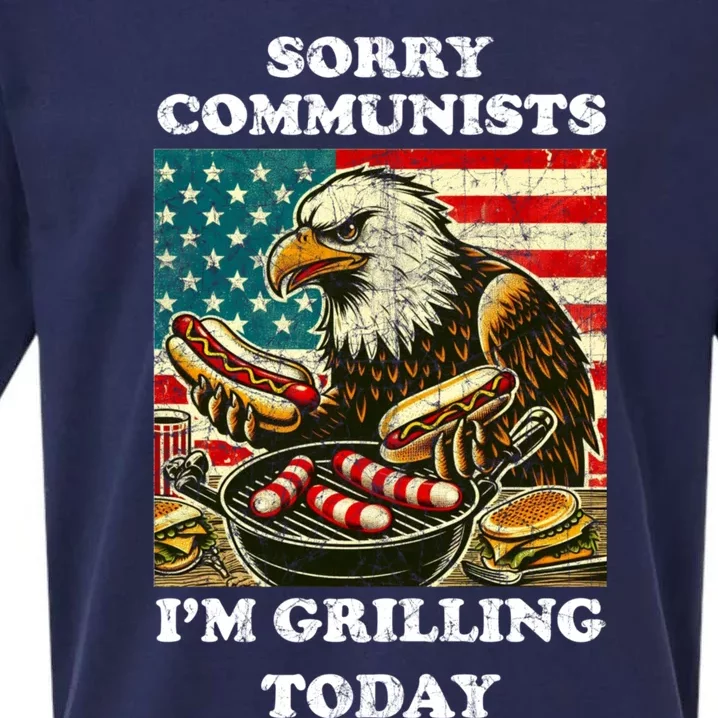 Sorry Communists Im Grilling Today Sueded Cloud Jersey T-Shirt