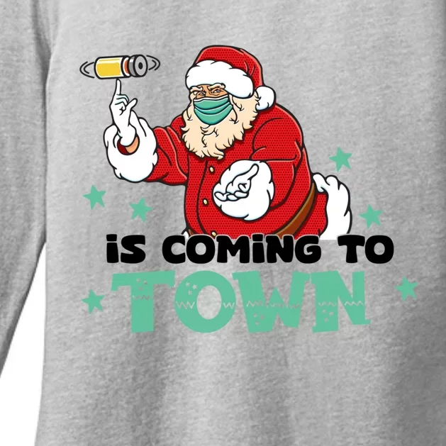 Santa Claus Is Coming To Town Gift Womens CVC Long Sleeve Shirt