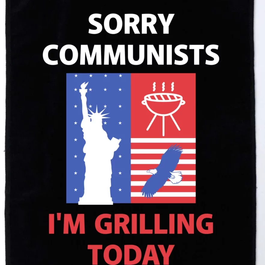 Sorry Communists Im Grilling Today Platinum Collection Golf Towel