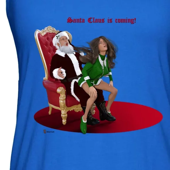 Santa Claus Is Coming! Gift Ladies Essential Flowy Tank