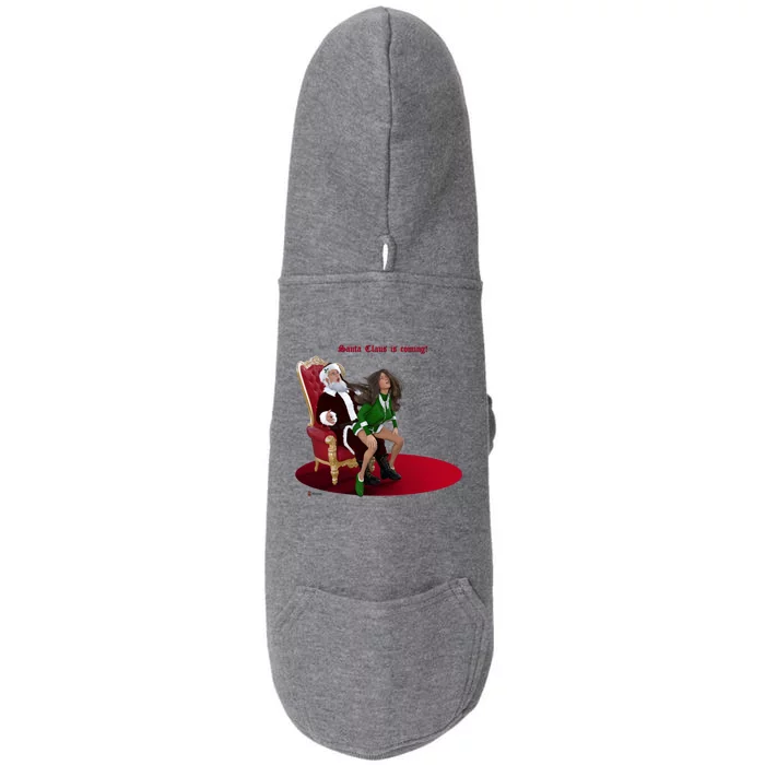 Santa Claus Is Coming! Gift Doggie 3-End Fleece Hoodie