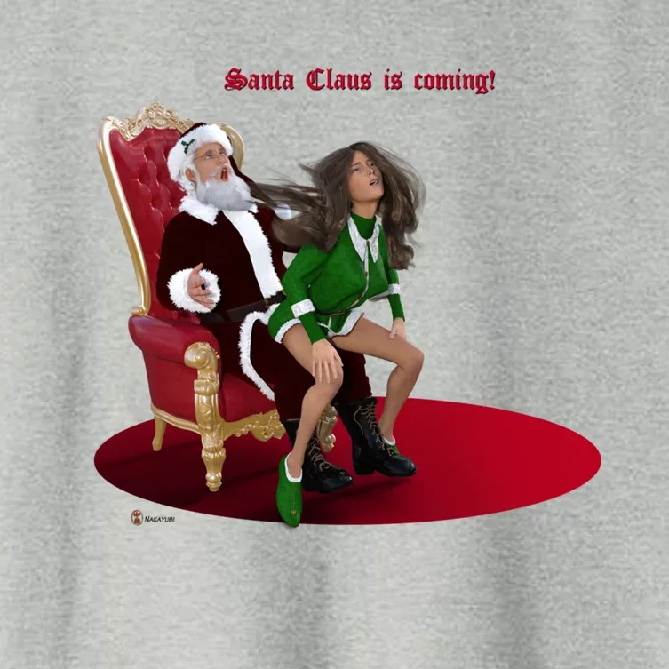 Santa Claus Is Coming! Gift Women's Crop Top Tee