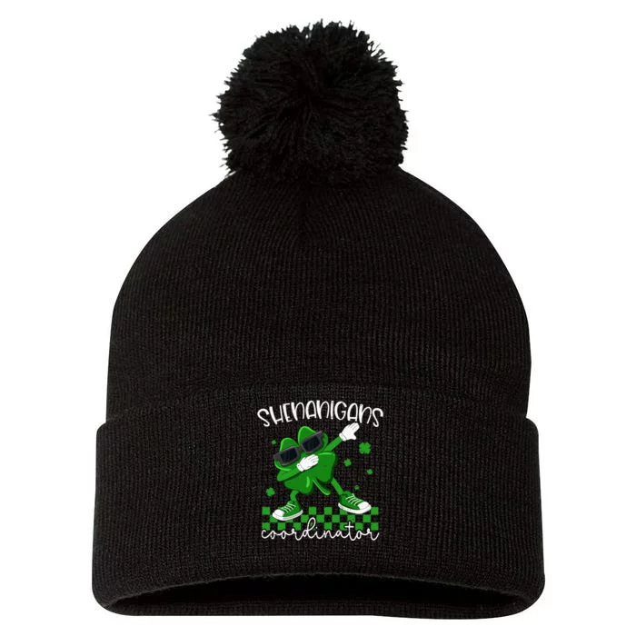 Shenanigans Coordinator Irish Shamrock St Patricks Day Pom Pom 12in Knit Beanie