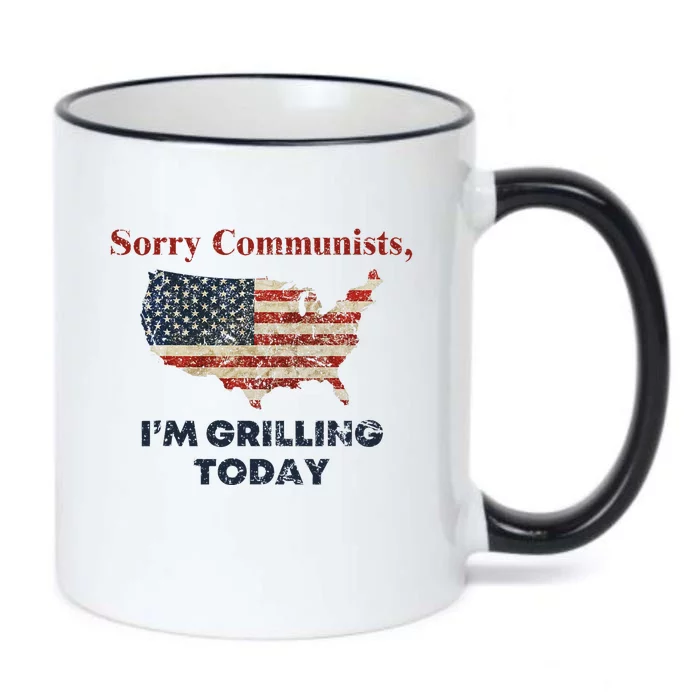 Sorry Communists IM Grilling Today Funny Bbq Design Black Color Changing Mug