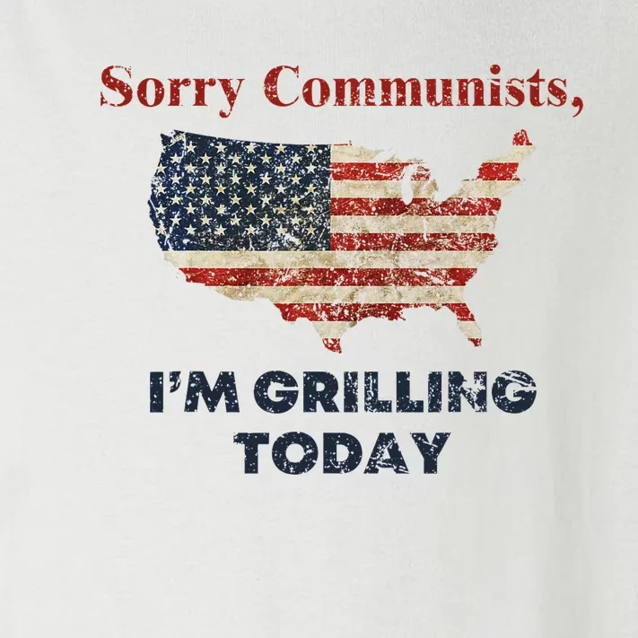 Sorry Communists IM Grilling Today Funny Bbq Design Toddler Long Sleeve Shirt