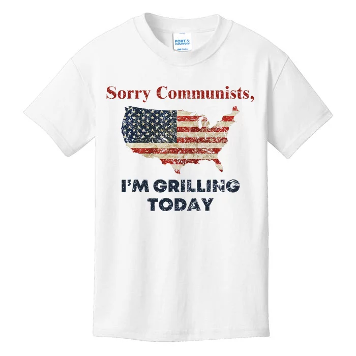 Sorry Communists IM Grilling Today Funny Bbq Design Kids T-Shirt