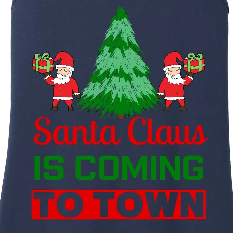 Santa Claus Is Coming To Town Ladies Essential Tank