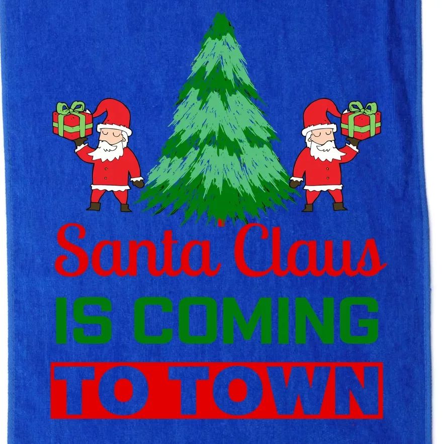 Santa Claus Is Coming To Town Platinum Collection Golf Towel