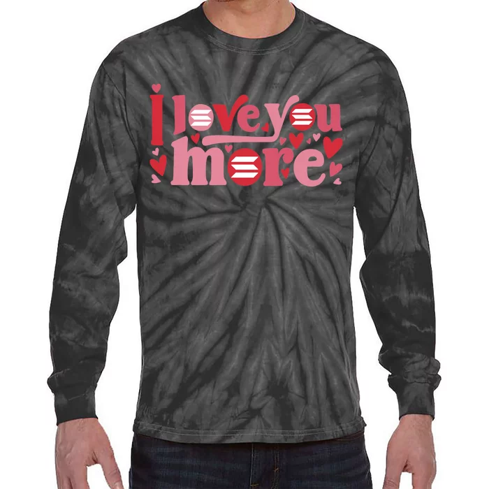 Solana Crypto I Love You More Cryptocurrency Pink Heart Premium Tie-Dye Long Sleeve Shirt