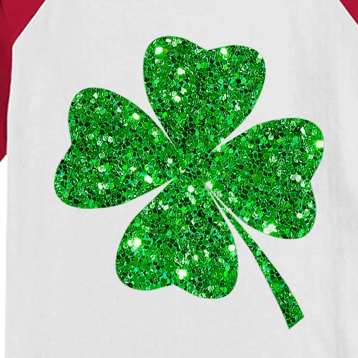 Clover Irish Shirt For St Patricks & Pattys Day Kids Colorblock Raglan Jersey