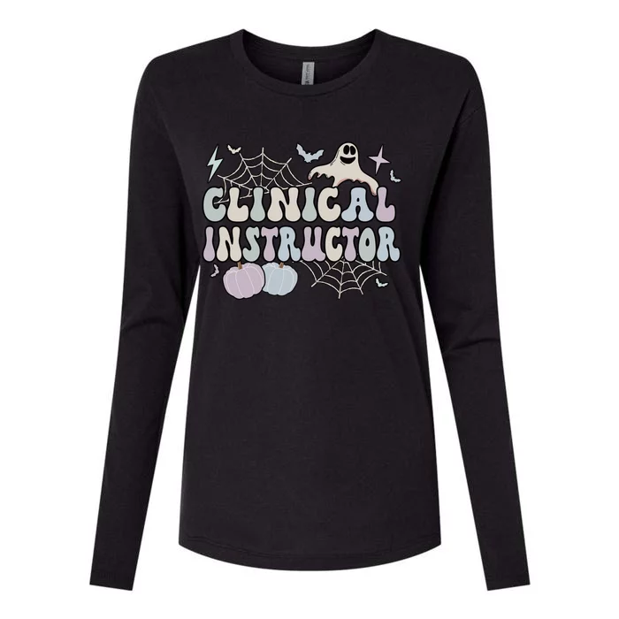 Spooky Clinical Instructor Halloween Cute Gift Womens Cotton Relaxed Long Sleeve T-Shirt