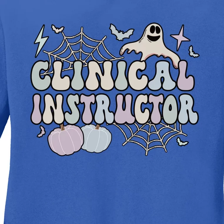 Spooky Clinical Instructor Halloween Cute Gift Ladies Long Sleeve Shirt