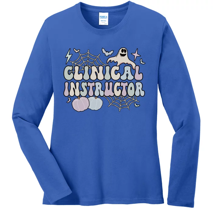 Spooky Clinical Instructor Halloween Cute Gift Ladies Long Sleeve Shirt