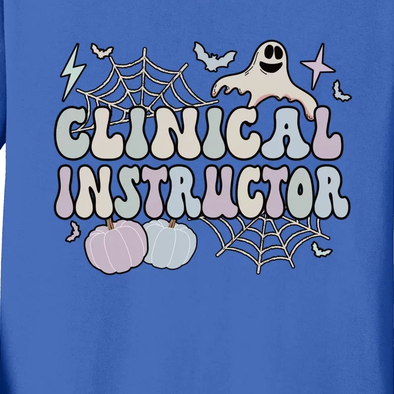 Spooky Clinical Instructor Halloween Cute Gift Kids Long Sleeve Shirt