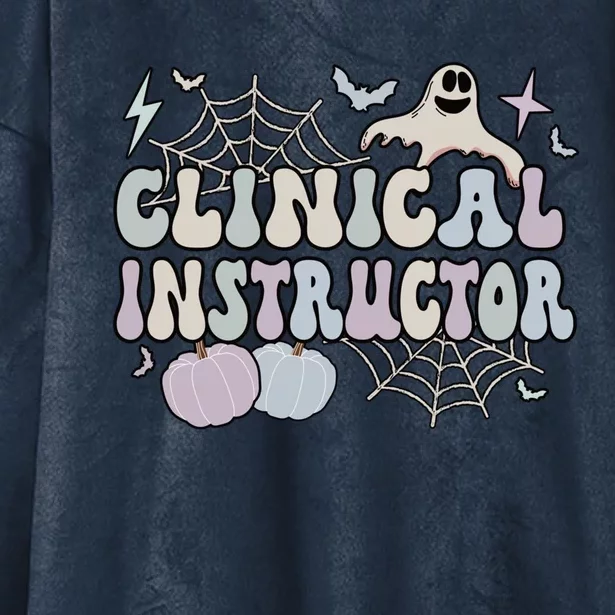 Spooky Clinical Instructor Halloween Cute Gift Hooded Wearable Blanket