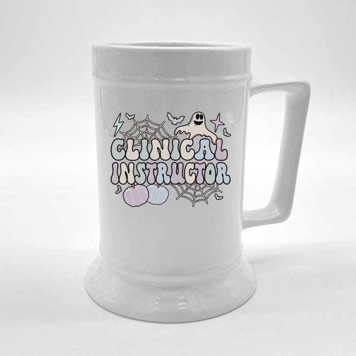 Spooky Clinical Instructor Halloween Cute Gift Front & Back Beer Stein