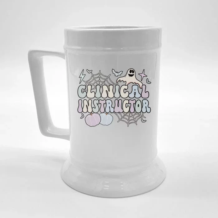 Spooky Clinical Instructor Halloween Cute Gift Front & Back Beer Stein