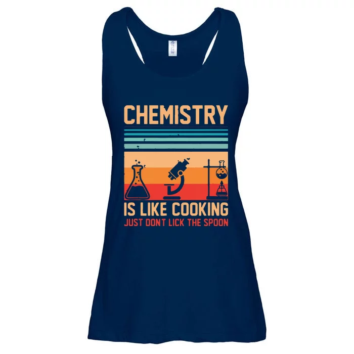 Science Chemistry Is Like Cooking Just Don't Lick The Spoon Ladies Essential Flowy Tank