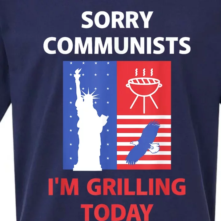 Sorry Communists IM Grilling Today Sueded Cloud Jersey T-Shirt