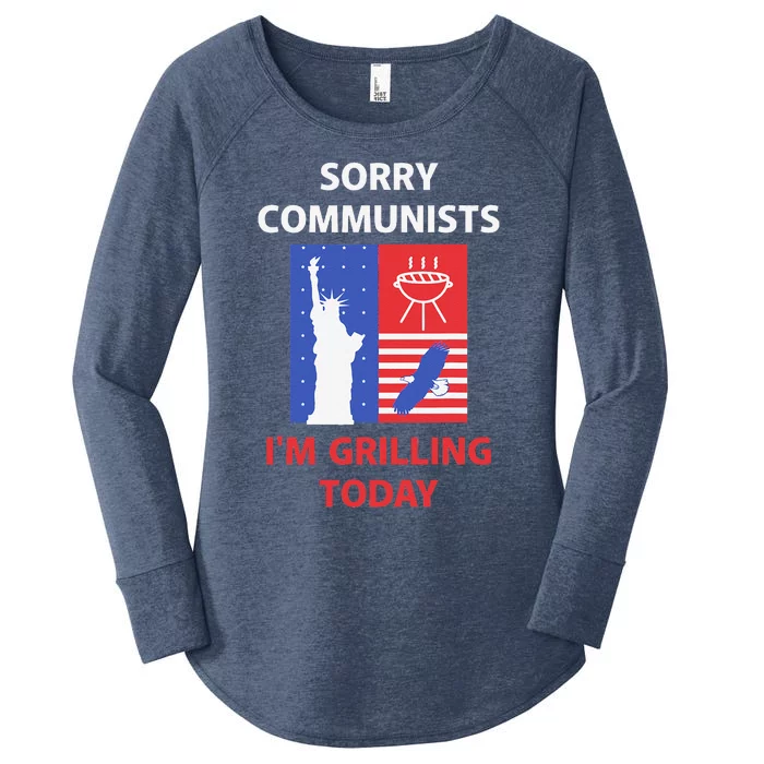 Sorry Communists Im Grilling Today Women's Perfect Tri Tunic Long Sleeve Shirt