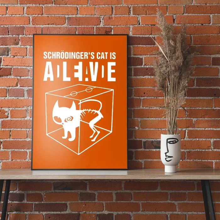 SchrodingerS Cat Is Alive Dead Poster