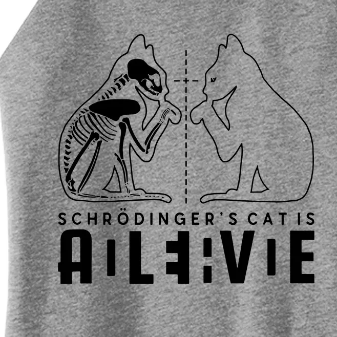 SchrodingerS Cat Is Both Dead And Alive Physics Physicist Women’s Perfect Tri Rocker Tank