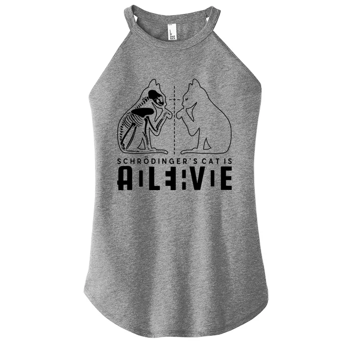 SchrodingerS Cat Is Both Dead And Alive Physics Physicist Women’s Perfect Tri Rocker Tank