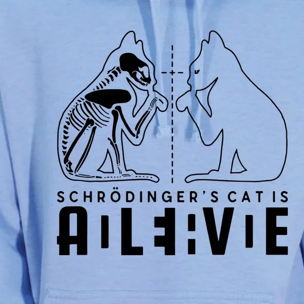 SchrodingerS Cat Is Both Dead And Alive Physics Physicist Unisex Surf Hoodie