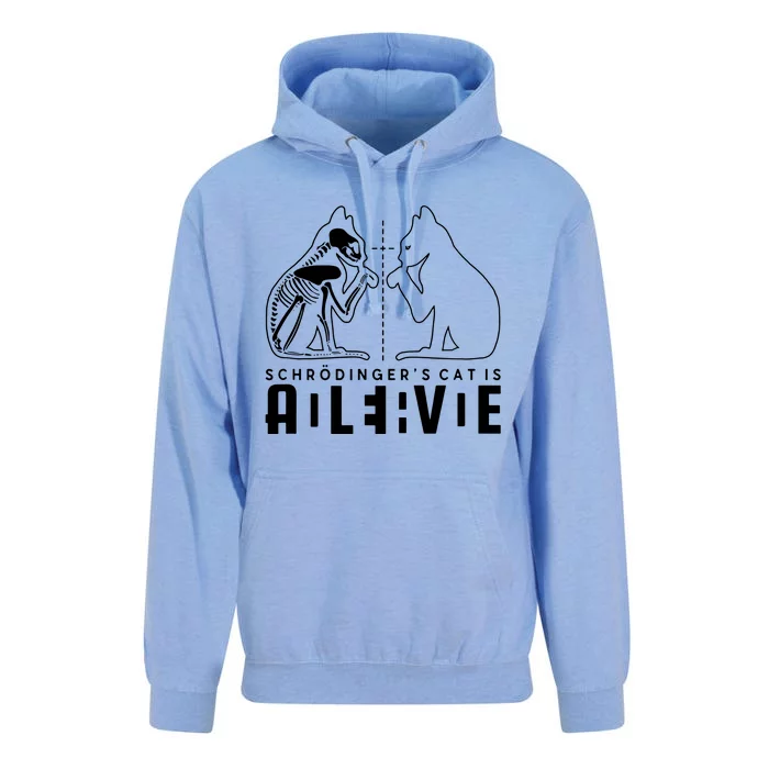 SchrodingerS Cat Is Both Dead And Alive Physics Physicist Unisex Surf Hoodie