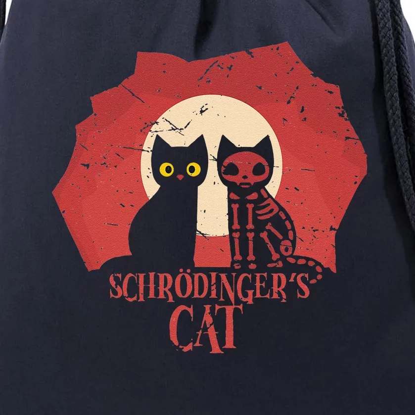 Schrodingers Cat I Funny Dead Or Alive Scientists Gift Drawstring Bag