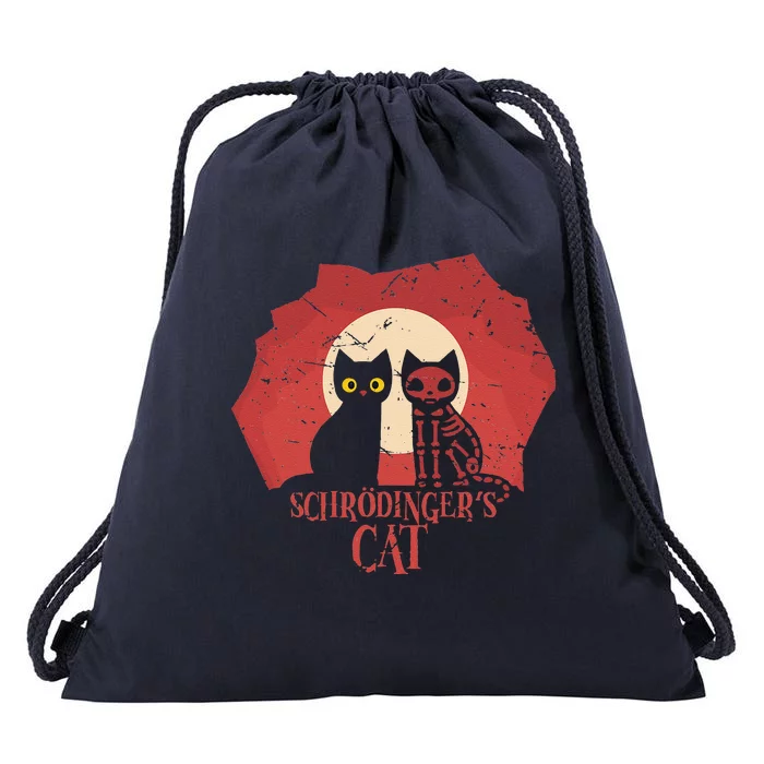 Schrodingers Cat I Funny Dead Or Alive Scientists Gift Drawstring Bag