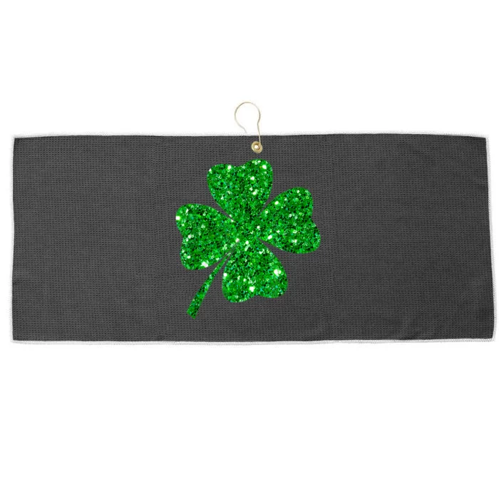 Sparkle Clover Irish Shirt For St Patricks & Pattys Day Large Microfiber Waffle Golf Towel