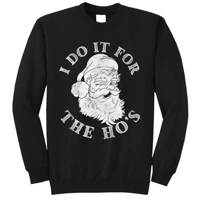 Santa Claus I Do It For The Hos Funny Christmas Sweatshirt