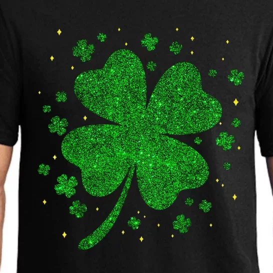 Sparkle Clover Irish For St Patricks & Pattys Day Pajama Set