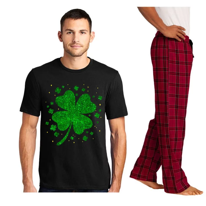 Sparkle Clover Irish For St Patricks & Pattys Day Pajama Set