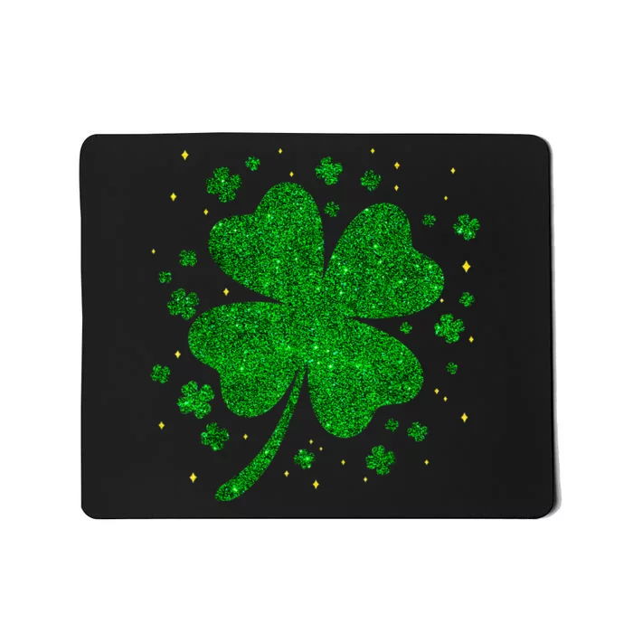 Sparkle Clover Irish For St Patricks & Pattys Day Mousepad