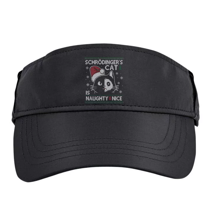 SchröDingerS Cat Is Naughty And Nice Physicist Christmas Adult Drive Performance Visor