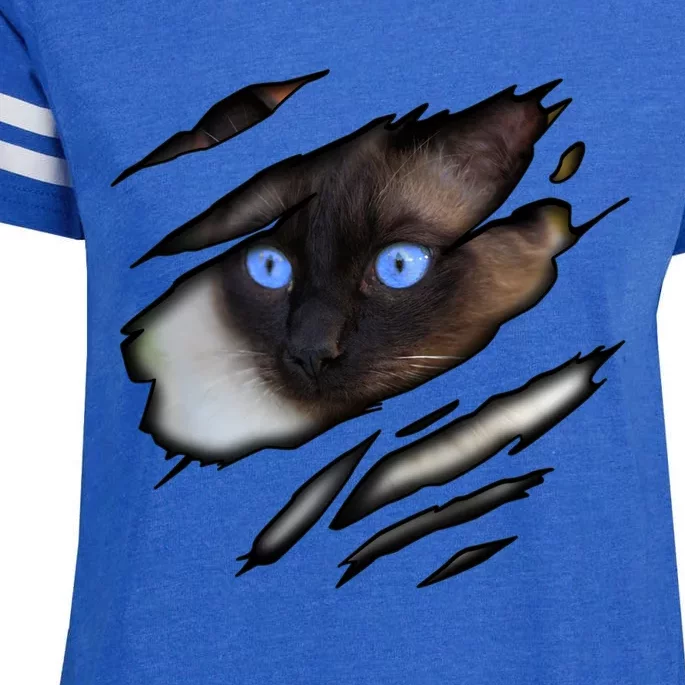 Siamese Cat In Me Design Cadesign Purebred Cat Gift Enza Ladies Jersey Football T-Shirt