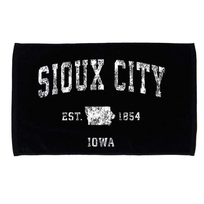 Sioux City Iowa Ia Vintage Athletic Sports Design Microfiber Hand Towel