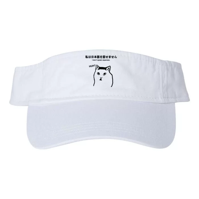 Sutokuyu Cat I DonT Speak Japanese Huh Valucap Bio-Washed Visor