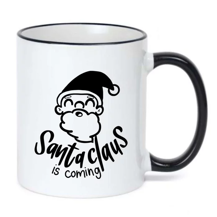 Santa Claus Is Coming Christmas Pajamas Gift Black Color Changing Mug