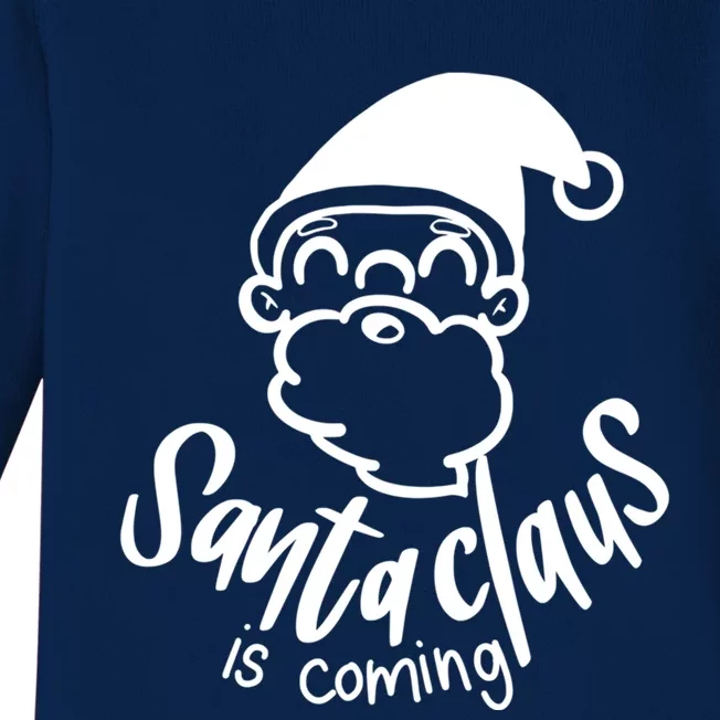 Santa Claus Is Coming Christmas Pajamas Gift Baby Long Sleeve Bodysuit