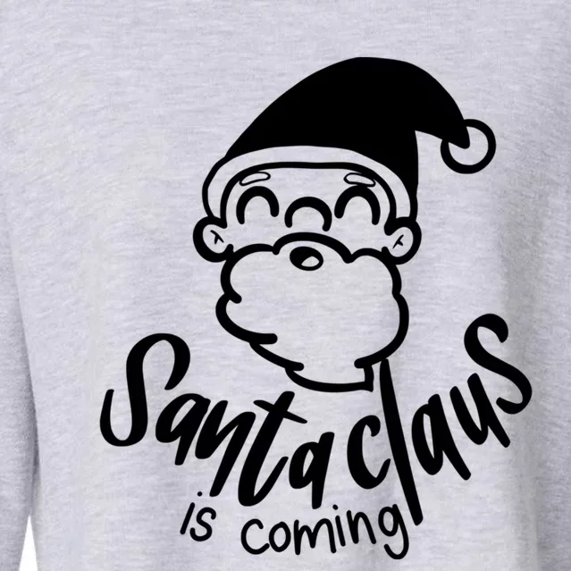 Santa Claus Is Coming Christmas Pajamas Gift Cropped Pullover Crew