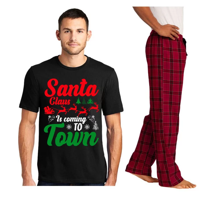 Santa Claus Is Coming Funny Christmas Xmas Meaningful Gift Pajama Set