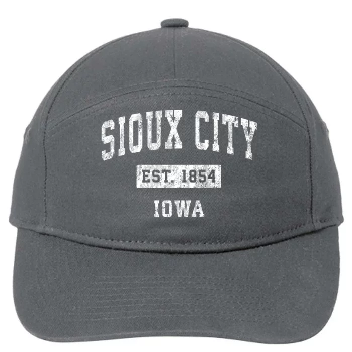 Sioux City Iowa Ia Vintage Established Sports Design 7-Panel Snapback Hat